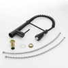 FLG black faucet kitchen 360 ° rotatable kitchen faucet mixer tap gastro kitchen faucet spiral spring faucet high pressure