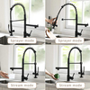 FLG Black Kitchen Faucet,Commercial Pull Down Kitchen Sink Faucet with Sprayer