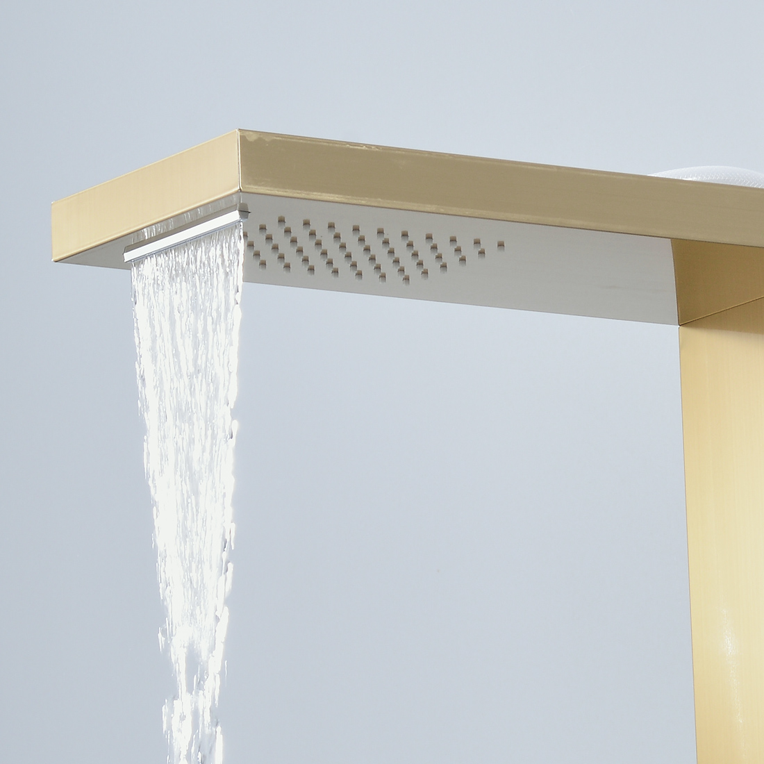 FLG Colored Economy Brushed Nickel Surface Gold Shower Panel