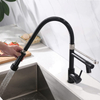Black Kitchen Faucet,Single Handle Pull Down Kitchen Faucet with Sprayer,LED Facuet for Kitchen Sink